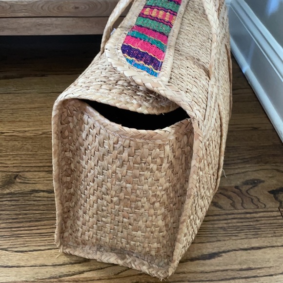 Natural straw weekender bag - Picture 6 of 13
